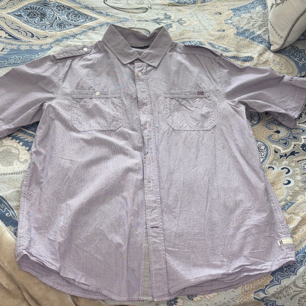 Men's Purple Short Sleeve Shirt